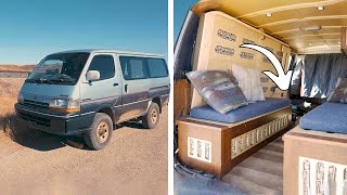 Custom Van Builder's Bed Solution for a TINY 4x4 1991 Toyota HiAce | Micro Camper Ideas