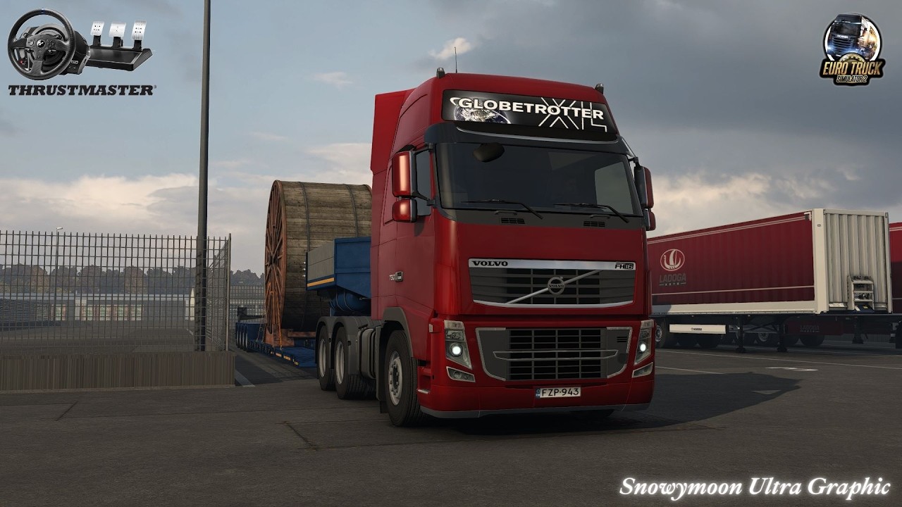 Volvo hauling 34 Tons Industrial Cable Reel!! - Euro Truck Simulator 2
