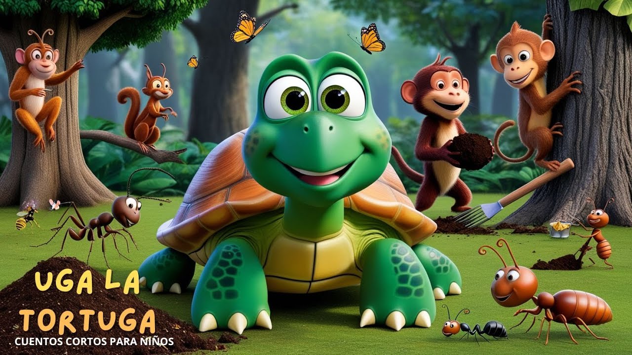 🐢Uga La Tortuga | Cuentos Cortos para Niños | Cuentos en Español - YouTube
