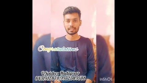 QSPIDERS HADAPSAR, CONGRATULATIONS SACHIN CHIMANKAR