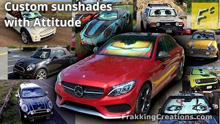 Cool Eyes car sun shades with attitude - Artistic Reflection car sunshade review + discount code!
