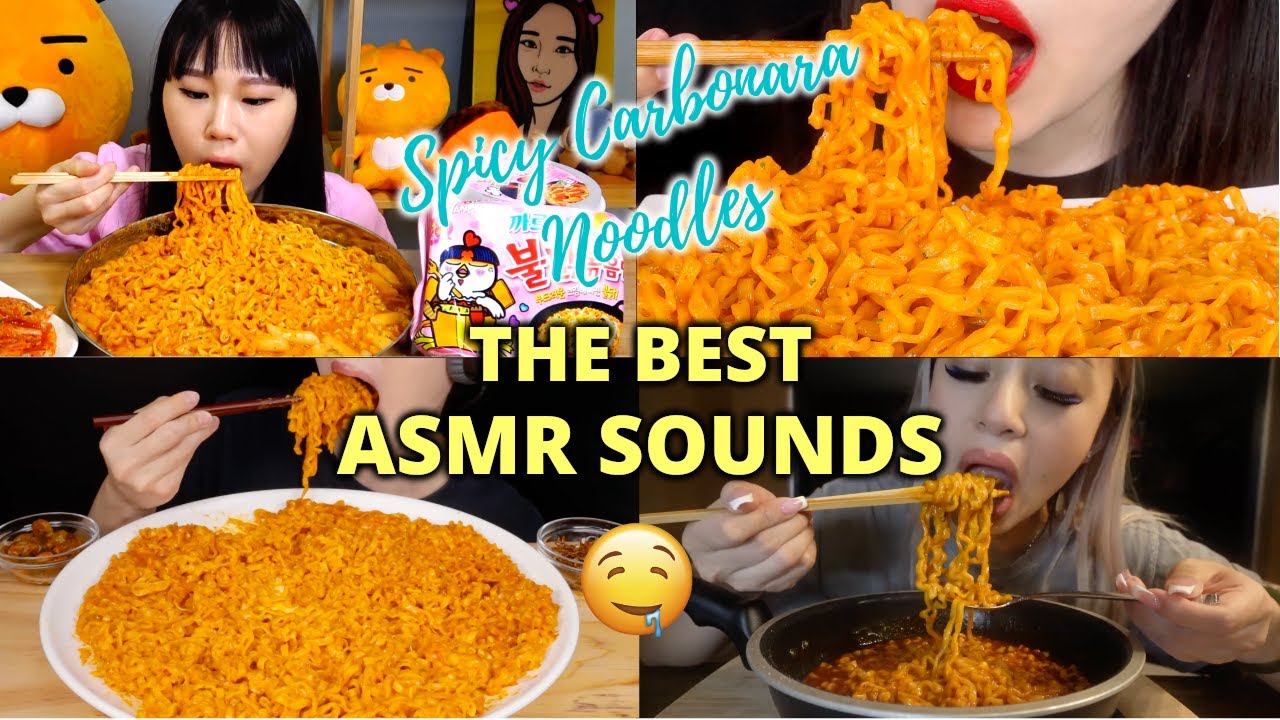 Spicy Carbonara Noodles Mukbang | Mukbang ASMR Compilation | ASMR Eating
