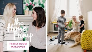 Junk Room Turned Cozy, Bright Family Room Makeover | Living Room Ideas | The Home Primp