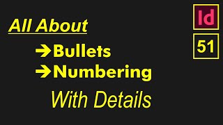 Adobe InDesign for Beginners | Bullets & Numbering | InDesign in Hindi & Urdu Basic Course