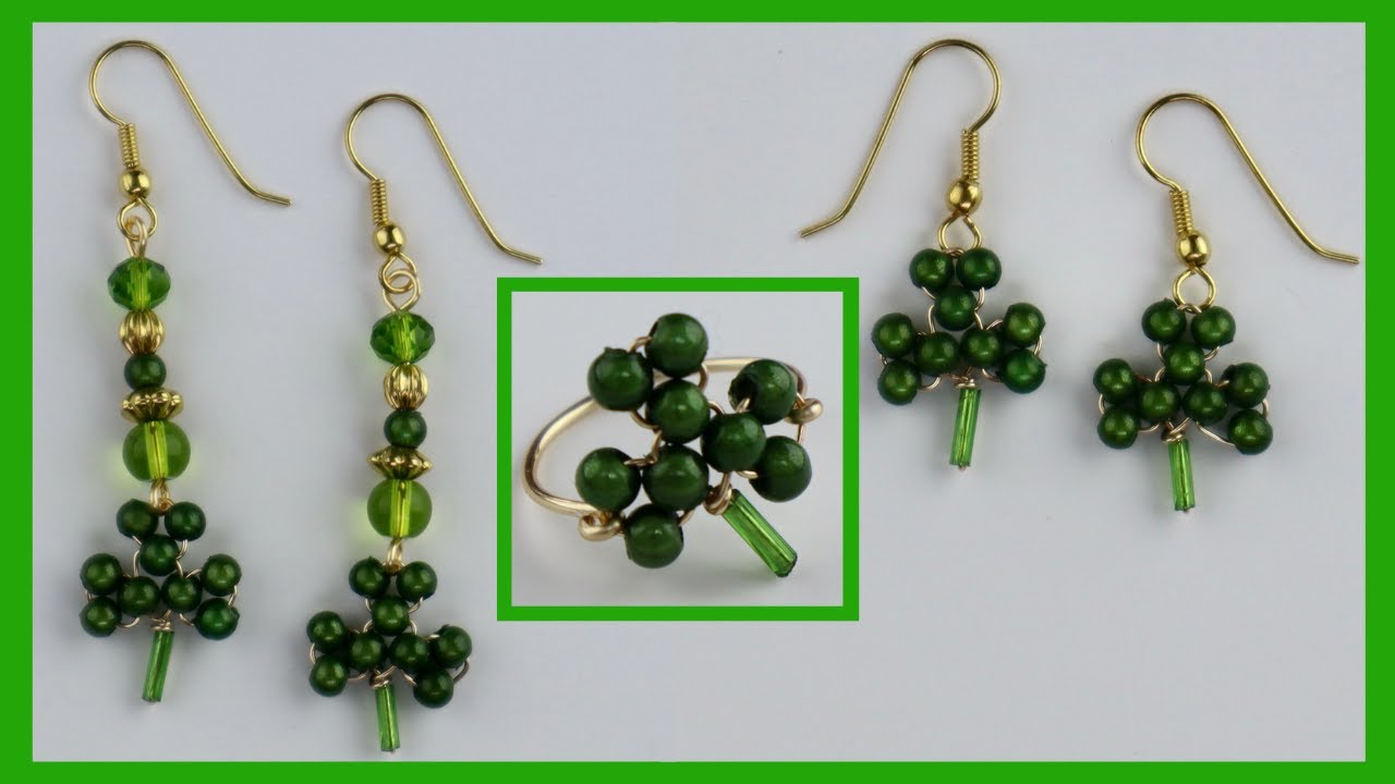 DIY Shamrock Earrings and Ring Tutorial