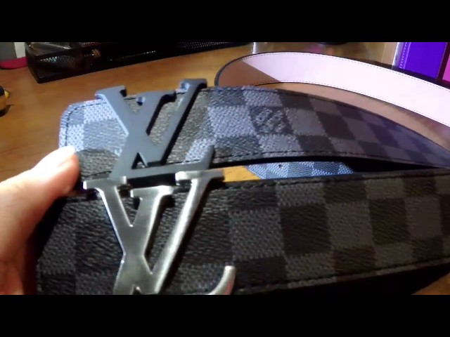 Louis Vuitton belt real vs fake. How to spot counterfeit Loui V damier /  monogram LV belt 