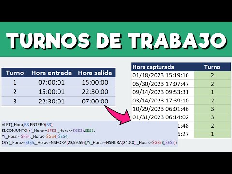 Cómo Calcular TURNOS DE TRABAJO con HORARIOS DE MEDIANOCHE en Excel Guía completa sobre los turnos de trabajo matutinos