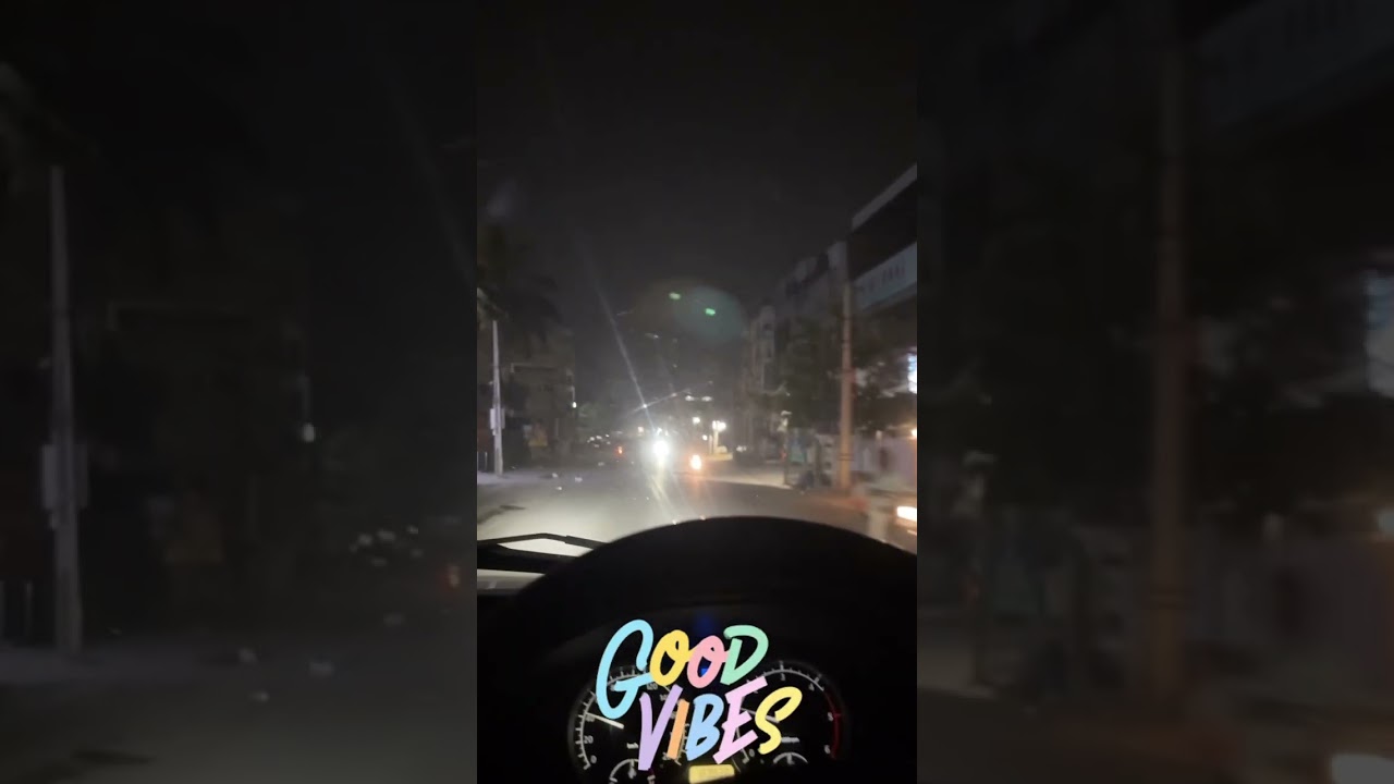 Night drive in Hyderabad cruising around streets with music to refresh. 