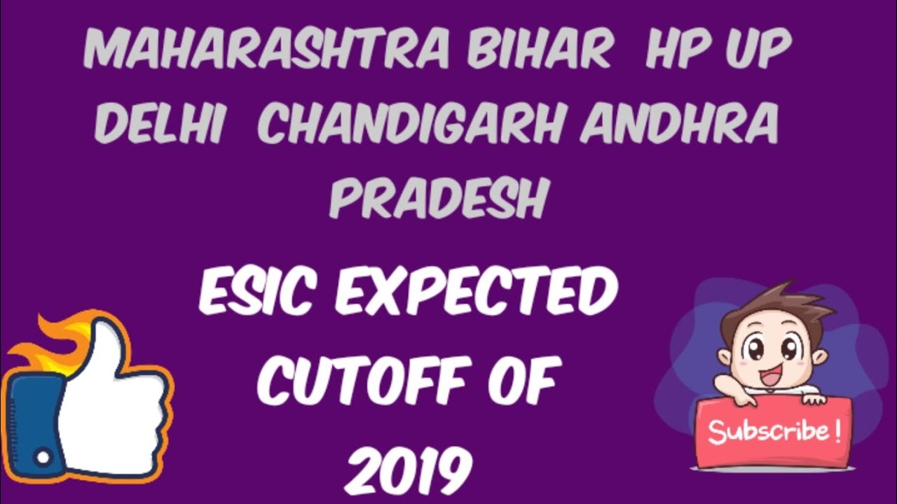 Esic pharmacist expected cutoff 2019