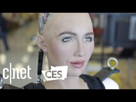 Watch Sophia the robot walk for the first time