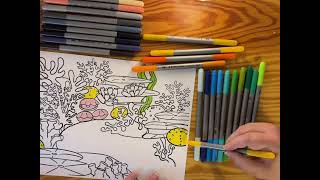 The Coral reef coloring page from Water Wonders coloring book by April Olson