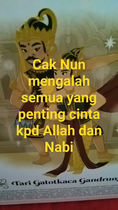 Cak Nun mengalah semua yang penting cinta Allah dan Nabi