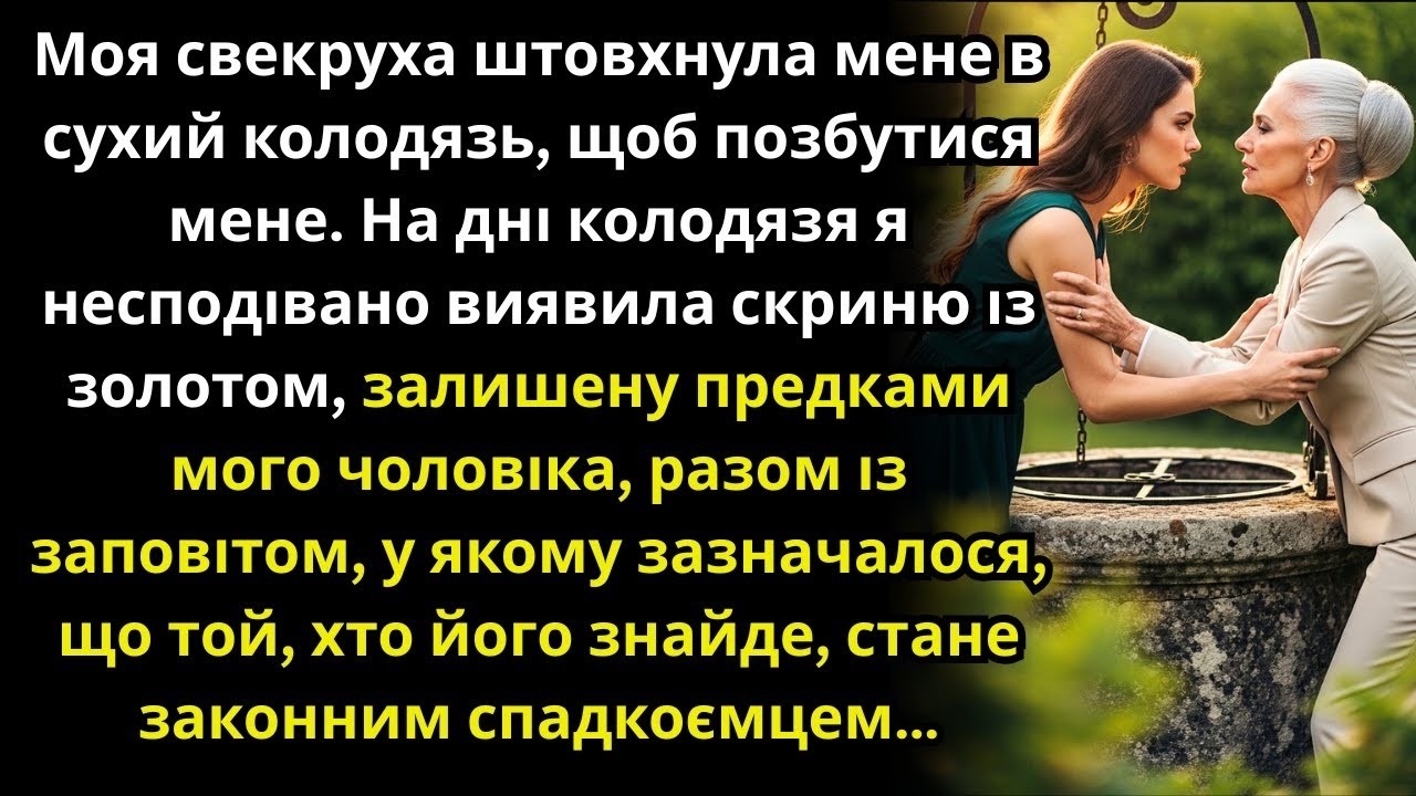 Моя теща штовхнула мене в сухий колодязь, щоб позбутися😱У колодязі💰знайшов золото...