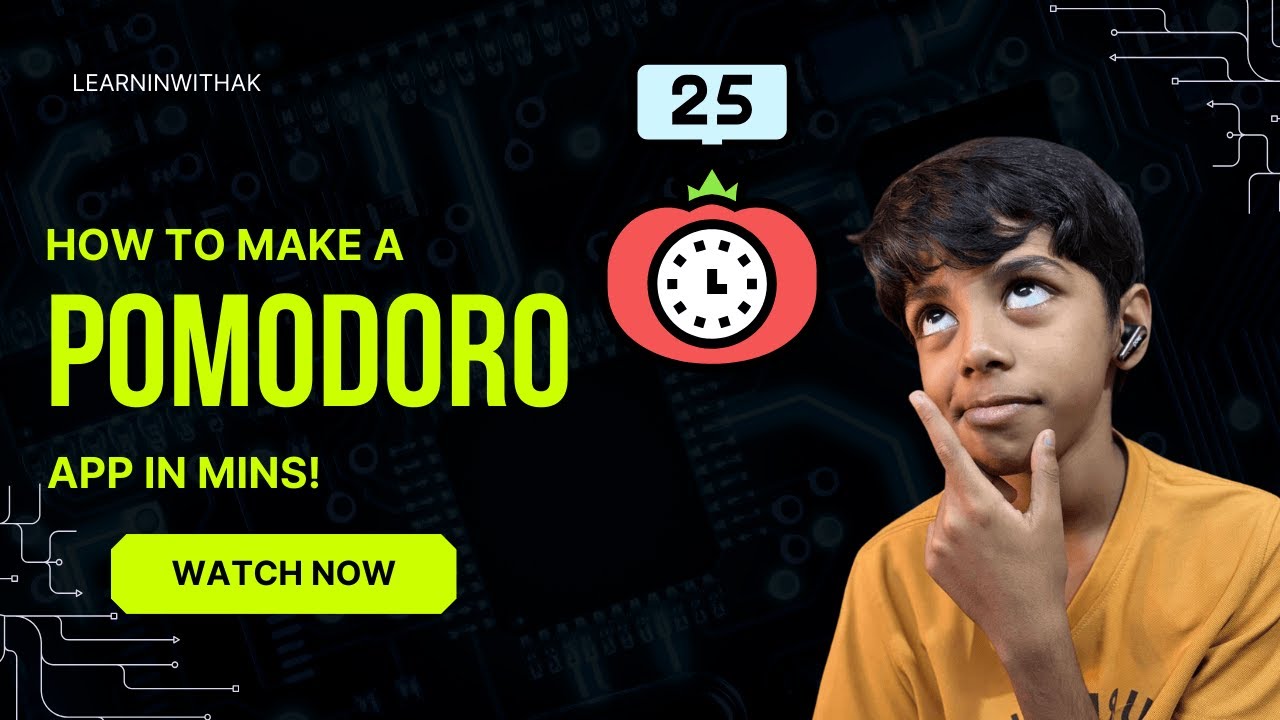 How to make a pomodoro app in 7 mins! - YouTube