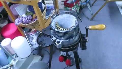 Carole Wurst Shapes the Toe on a Circular Sock Machine - Part 1