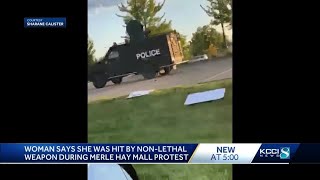 Woman says non-lethal projectile struck her mother during Des Moines protest