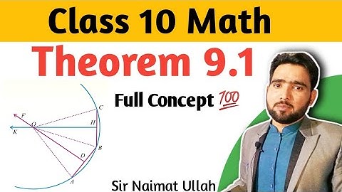Theorem 9.1 Chapter 9 Class 10 Math | 10th Math Chapter 9 Theorem No 1 | Naimat Maths