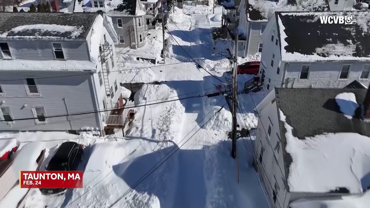 Taunton neighborhoods blocked in by snow