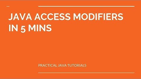 Java Access Modifiers in 5 mins
