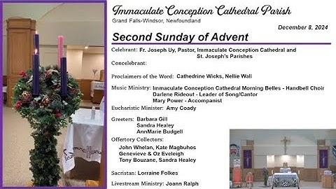 Second Sunday of Advent - December 8, 2024