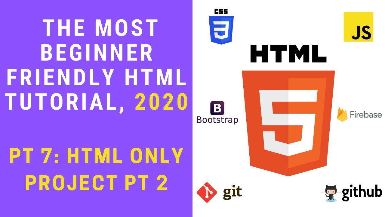 HTML Tutorial for Beginners pt 7 - HTML only Project pt 2 - YouTube