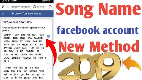 How To create song name Facebook account | new trick 2019