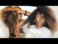 HOW TO: KINKY CURLY TO STRETCHED HAIR ROUTINE|TENSION METHOD|BLOW OUT SERIES EP 1|LYNDA JAY