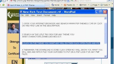 how to put themes on to a psp
