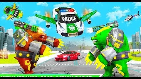 Bear Robot Car Transform Part-2 | Rescue City Flying Car Robot Android GamePlay | By Game Crazy