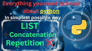 List Concatenation and List Multiplication (repetition) in python | #pythontutorial #pythonlists