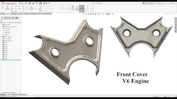 Front Cover V6 Engine SolidWorks Tutorial 2021! Learn from homee :D