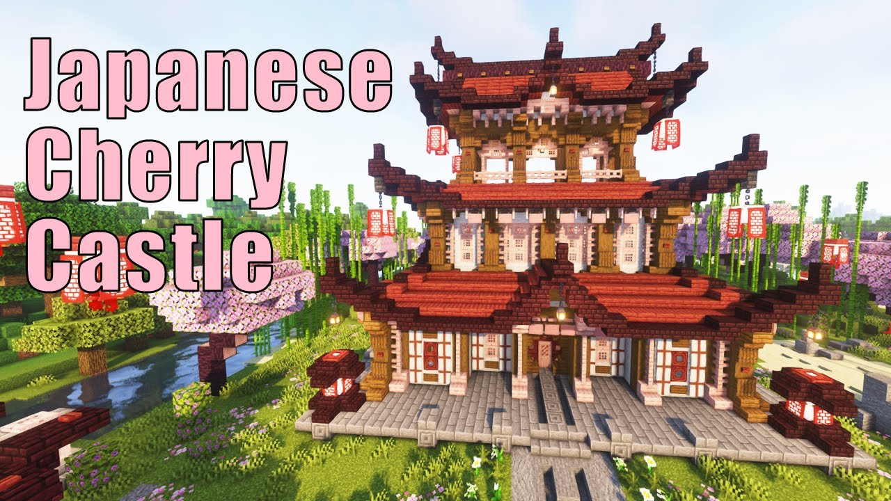 Minecraft: How to build a Japanese Cherry Pagoda