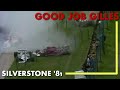 [50fps] 1981 Silverstone - Gilles Villeneuve Causes A Mini Pileup