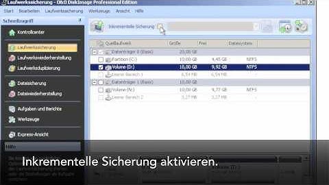 O&O DiskImage 6 - Aufgabe für inkrementelle Sicherung anlegen