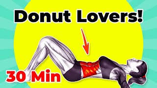 ➜ Устранение упорного жира на животе — 30-минутная тренировка ЛЕЖА для любителей пончиков!