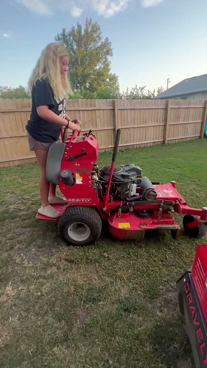 Lost control and hit my NEW mower! #foryou #subscribe #satisfying #shortsvideo #shortsfeed #shorts
