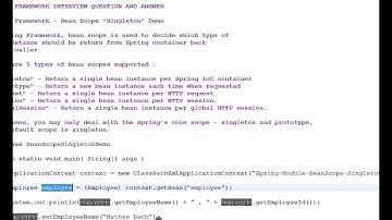 SPRING FRAMEWORK SINGLETON BEAN SCOPE DEMO
