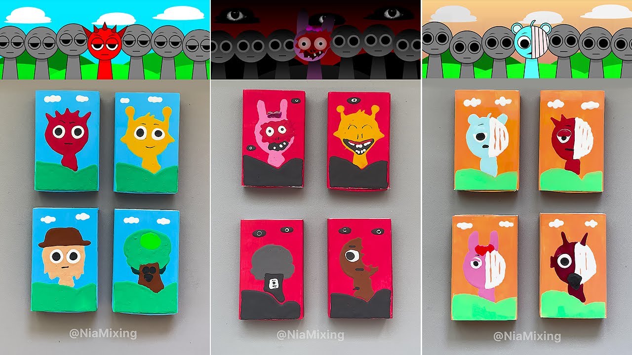 Hidden sprunki character in the cube! Guess the color of the sprunki phase 1,2 but alive 