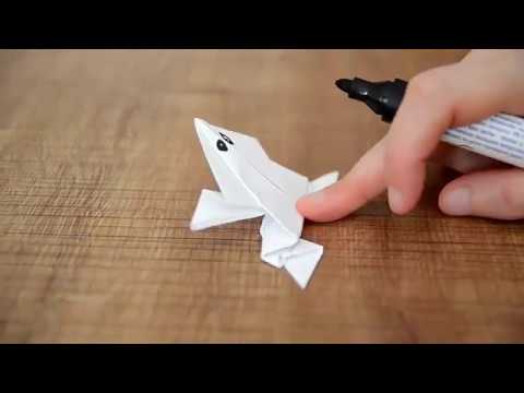 Kağıttan Zıplayan Kurbağa Yapımı Anlatımlı Origami A4 Kağıdı ile