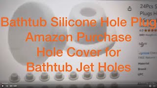 Bathtub with Jets Silicone Hole Plug - Prevents water from jet pipes mixing with your bath water