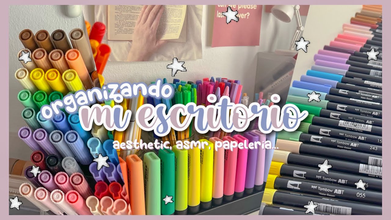 ORGANIZANDO MI ESCRITORIO - desk, aesthetic, asmr organizing... 🤍