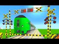 Railway Trains Railroad Crossing Minecraft【踏切アニメ】