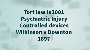 Wilkinson v Downton 1897
