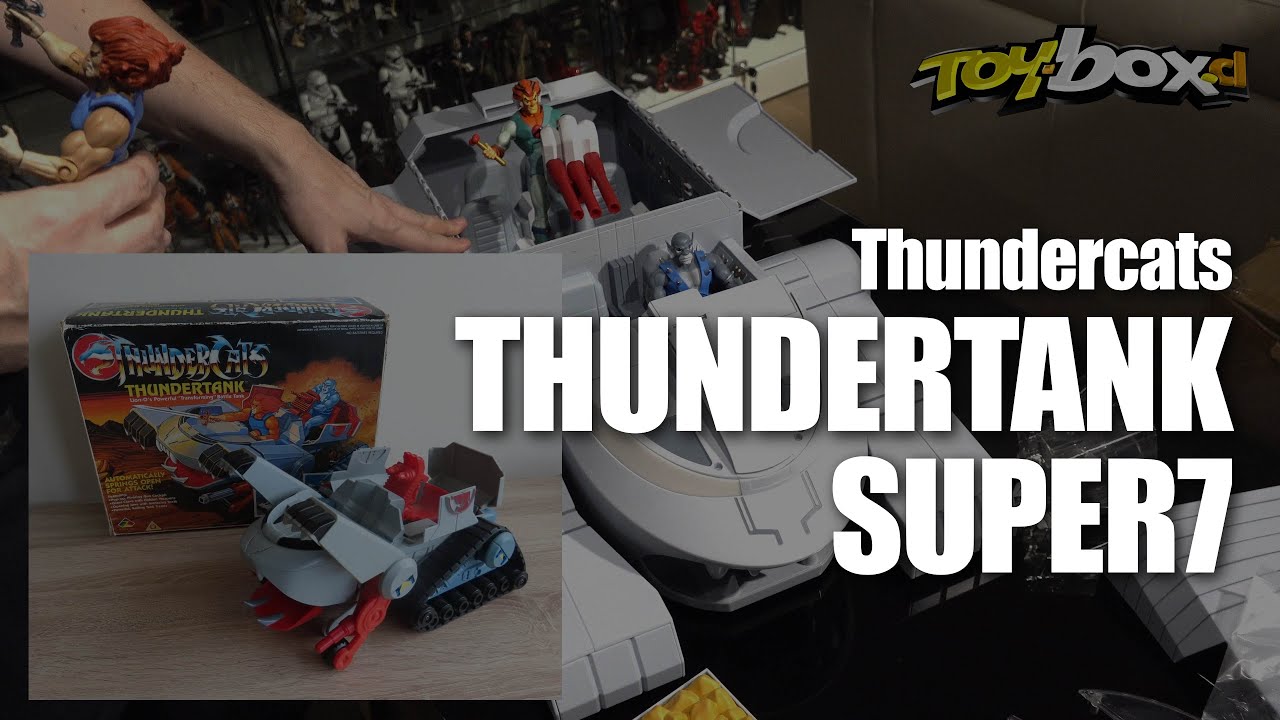 Figurine Thundercats Cosmocats – Thundertank Tank-attack Avec Bandai, Snarf, Lion-O