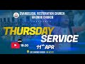 Thursday Service With Pastor Elisha Masasu |11th April 2024