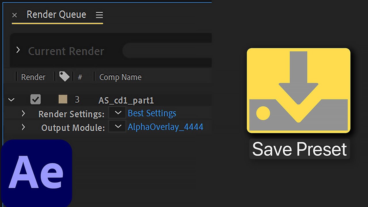 How to save Output Template as preset in After Effects Render Queue ...