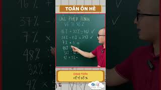 Các phép tính về Tỉ số % #shorts #shortvideo #maths #fyp #xuhuong