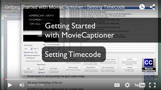 Getting Started with MovieCaptioner - Setting Timecode screenshot 1