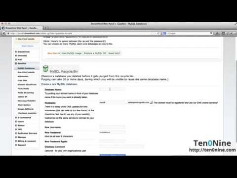 4  Creating a database on Dreamhost   WordPress Website Setup