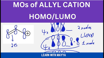 Molecular Orbitals of an allyl cation (HOMO and LUMO)
